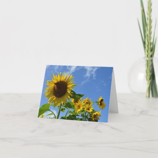 Zonnebloemen & Vlinders Kaart (Voorkant)
