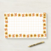  zonnebloemen vlinders Modern patroon Post-it® Notes (Op bureau)