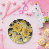 Zonnebloemen Vlindertuin  porselein Papieren Bordje (Feest)