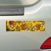 Zonnebloemen Vloerbloemen Florence Bumpersticker (Op auto)