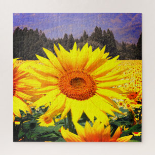 Zonnebloemen Vloertuin Jigzaag Puzzle Legpuzzel