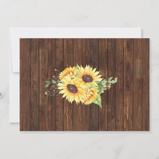 Zonnebloemen Voedsel en Ruwen voor ik Landschotel  Kaart (Achterkant)