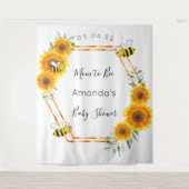 Zonnebloemen voor babyfeestje 'Mom to bee' geslach Wandkleed (Voorkant)