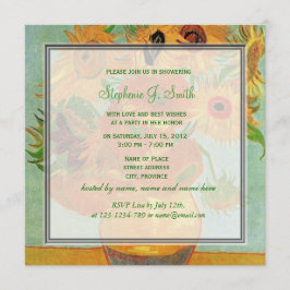  zonnebloemen voor de borst kaart