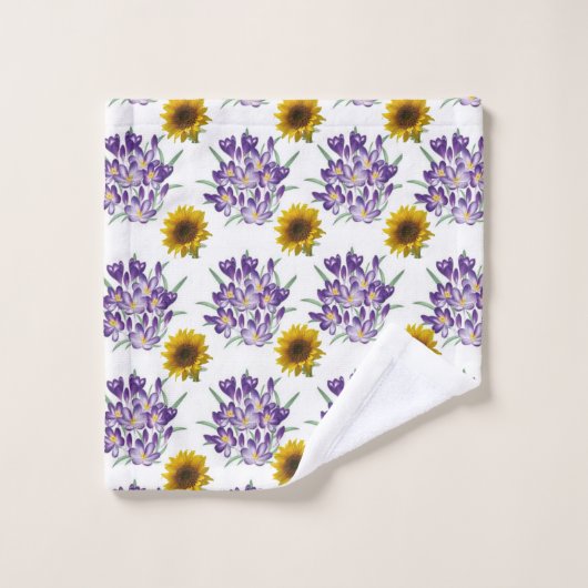 Zonnebloemen voor handdoeken (Wasdoekje)