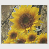 Zonnebloemen voor het verpakken van papier (Vlak)