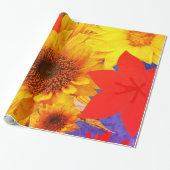 Zonnebloemen voor het verpakken van papier (Uitgerold)