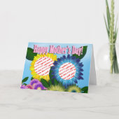 Zonnebloemen voor Lijst met dubbele mam voor Moede Kaart (Voorkant)