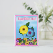 Zonnebloemen voor mama op Moederdag Briefkaart (Staand voorkant)