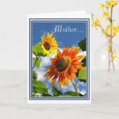 Zonnebloemen voor moeder kaart (Gele Bloem)