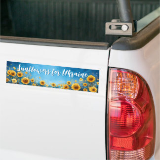 Zonnebloemen voor Oekraïne Bumpersticker
