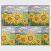 Zonnebloemen voor Oekraïne Cadeaupapier (Vlak)