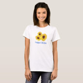 Zonnebloemen voor Oekraïne Design TeeShirt T-Shirt (Voorkant volledig)