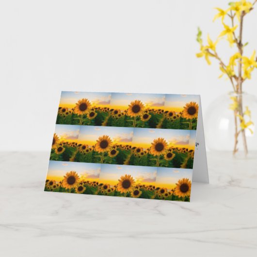 ZONNEBLOEMEN VOOR ****VERJAARDAG VAN VRIEND**** KAART (Gele Bloem)