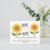 zonnebloemen voor woonhuizen aankondigingskaart (Staand voorkant)