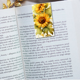 Zonnebloemen Vouwen Bladwijzer Bookmarkers Visitekaartje