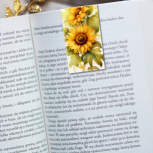Zonnebloemen Vouwen Bladwijzer Bookmarkers Visitekaartje