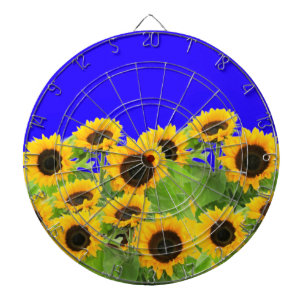 Zonnebloemen - Vrede - Vrijheid voor Oekraïne Dartbord