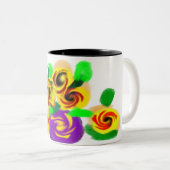 Zonnebloemen vreugde tweekleurige koffiemok (Voorkant rechts)