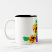 Zonnebloemen vreugde tweekleurige koffiemok (Links)