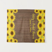 Zonnebloemen Vrijgezellenfeest Achtergrond Hout Fo Wandkleed (Voorkant (horizontaal))