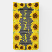 Zonnebloemen Vrijgezellenfeest Achtergrond Rustic  Spandoek (Verticaal)