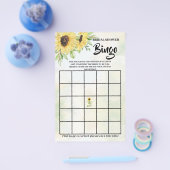 Zonnebloemen Vrijgezellenfeest Bingo Game Card Flyer (Enkel)