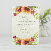 Zonnebloemen Vrijgezellenfeest Kaart (Staand voorkant)