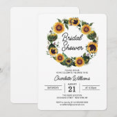 Zonnebloemen Vrijgezellenfeest Kaart (Voorkant / Achterkant)