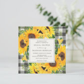 Zonnebloemen Vrijgezellenfeest Kaart (Staand voorkant)