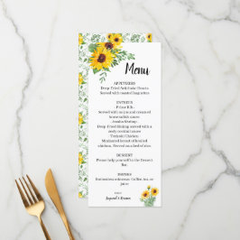 Zonnebloemen Vrijgezellenfeest Menu