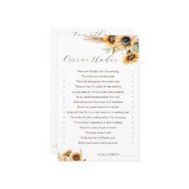 Zonnebloemen vrijgezellenfeest Over of Onder spel