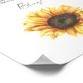 Zonnebloemen vrijgezellenfeest Zet een ring op het Poster (Hoek)