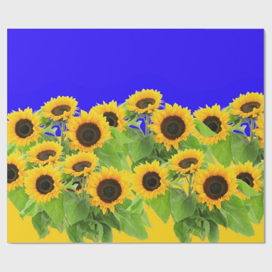 Zonnebloemen - Vrijheid Oekraïne Vrede Oekraïense  Cadeaupapier (Vlak)