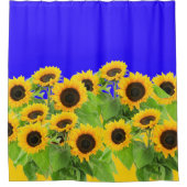 Zonnebloemen - Vrijheid Oekraïne Vrede Oekraïense Douchegordijn (Voorkant)