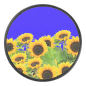 Zonnebloemen - Vrijheid Oekraïne Vrede Oekraïense Hockey Puck (Voorkant)