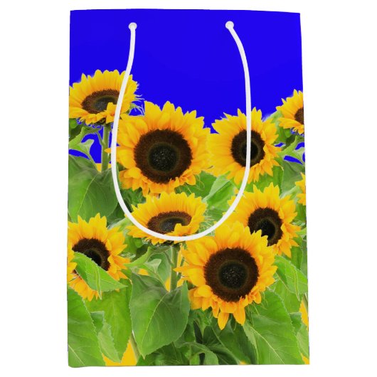 Zonnebloemen - Vrijheid Oekraïne Vrede Oekraïense Medium Cadeauzakje (Voorkant)