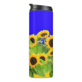 Zonnebloemen - Vrijheid Oekraïne Vrede Oekraïense  Thermosbeker (Geroteerd rechts)