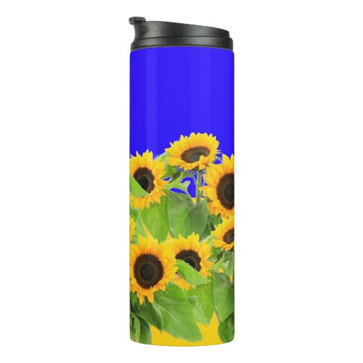 Zonnebloemen - Vrijheid Oekraïne Vrede Oekraïense  Thermosbeker (Geroteerd rechts)