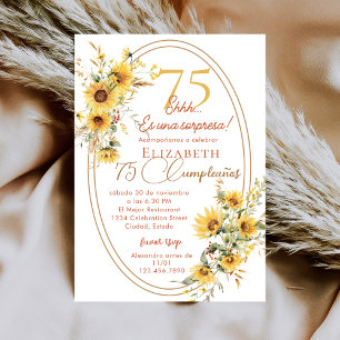 Zonnebloemen Vrouwen Spaans Verjaardagscadeau 75st Kaart