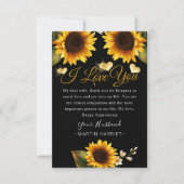 Zonnebloemen waar ik van hou, Jubileum Kaart voor  (Voorkant)