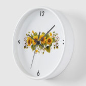 Zonnebloemen wandklok (Hoek)