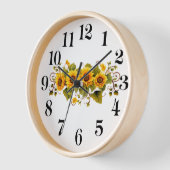 Zonnebloemen Wandklok (Hoek)