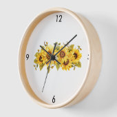 Zonnebloemen wandklok (Hoek)