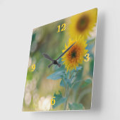 Zonnebloemen wandklok (Hoek)