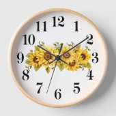 Zonnebloemen Wandklok (Voorkant)