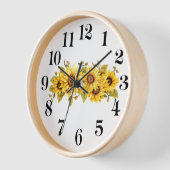 Zonnebloemen Wandklok (Hoek)