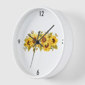 Zonnebloemen wandklok (Hoek)