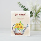 Zonnebloemen Water kan Waterverf adres wijzigen Briefkaart (Staand voorkant)