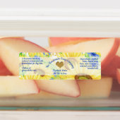 Zonnebloemen, waterdichte zeep en cosmetische prod labels (Aangebracht)